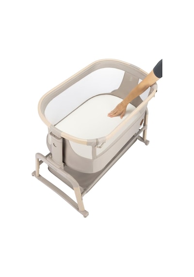 Maxi-Cosi Iora Air Sallanabilen Ahşap Görünümlü Anne Yanı Beşik Beige Eco