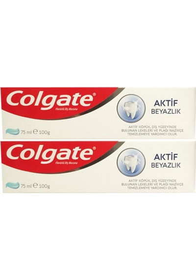 Colgate Aktif Beyazlık Beyazlatıcı Diş Macunu 75 ML x 2