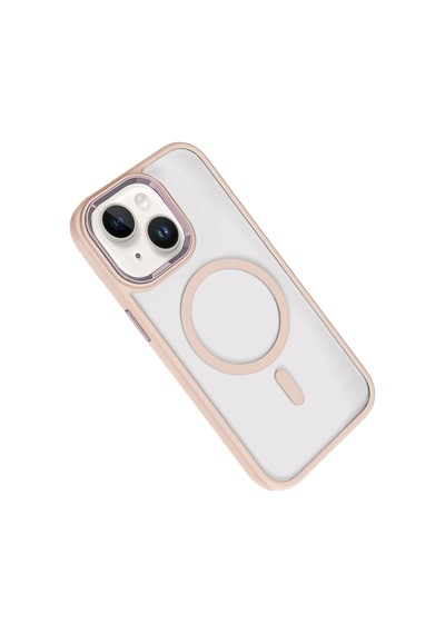Joko - 361 - Apple iPhone Uyumlu 14 Terea Magsafe Kapak - Csmo-tex - - Pembe