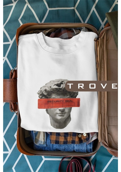 Startmore Unısex Kadın Erkek Securıty Seal Suçlu Mitoloji Uzun Kollu %100 Pamuk Sweatshirt Beyaz Beyaz