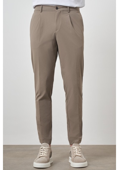 Morven Erkek Vizon Trend Slim Fit Tam Lastik Pantolon 25ms003038405 Vizon