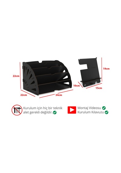 Quarter Masaüstü Organizer Ve Telefon Standı 2'li Set Ahşap Dosya Düzenleyici Dekoratif Dairesel Evrak Rafı Siyah - 901034195 Siyah Quarter Masaüstü Organizer Ve Telefon Standı 2'li Set Ahşap Dosya Düzenleyici Dekoratif Dairesel Evrak Rafı Siyah - 901034195 Siyah