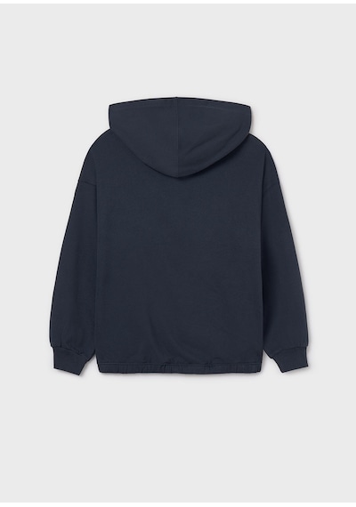 Kız Çocuk Kapüşonlu Sweatshirt 7425 Petrol