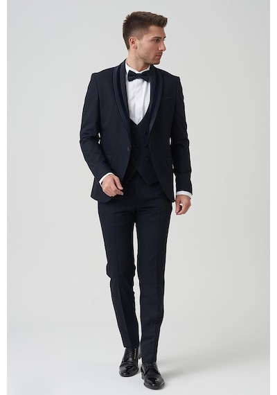 White Stone Chicago D2403 Slim Fit 6 Drop Damatlık Takım Elbise Lacivert - Laci Lacivert