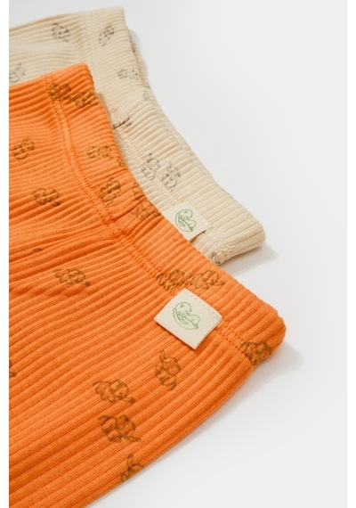 BabyCosy Modal Fil Baskılı 2 Li Patikli Pantolon 001