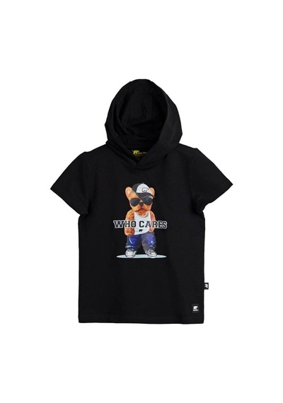 Bad Bear Mood 24.06.12.001s Siyah Çocuk Baskılı Hoodie Sweatshirt Siyah