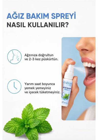 Ağız Bakım Spreyi 15 Ml Nane Ferahlığı Günlük Ağız Bakımı Pratik Kullanım
