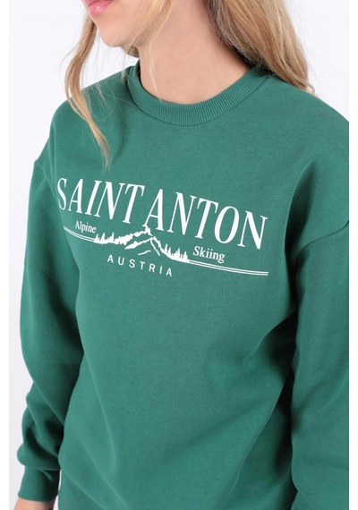 Fashion Friends Kadın Sweat 24k0845k1 Yeşil
