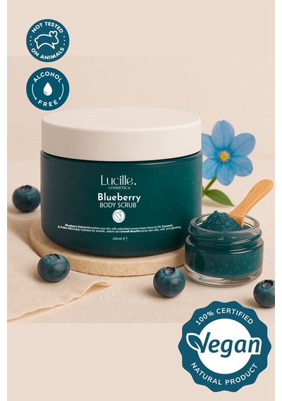 Lucille %100 Vegan Blueberry Aromalı Vücut Scrub 250 ML