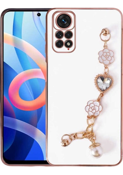 Xiaomi Redmi Note 12 Pro 4g Kılıf El Tutamaçlı Kamera Korumalı Zore Taka Silikon Kapak Beyaz