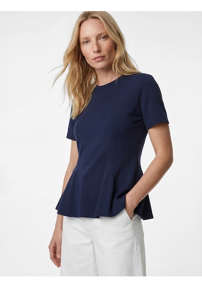 Koton Pamuklu Slim Fit Kısa Kollu Bisiklet Yaka Peplum Basic Tişört Lacivert 6sak50209ek Lacivert Koton Pamuklu Slim Fit Kısa Kollu Bisiklet Yaka Peplum Basic Tişört Lacivert 6sak50209ek Lacivert