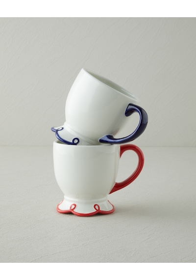 English Home Lovely Loop Dolomite Kupa 320 Ml Kırmızı