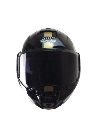 Mts 969 Çene Açılır Modüler Kask Orbit P.siyah-gold Siyah Camlı+güneş Vizörlü