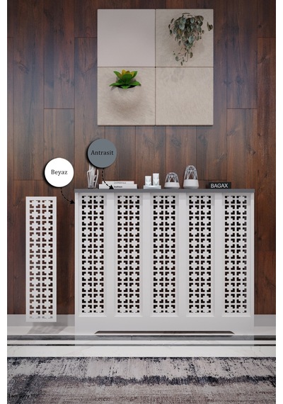 Dekoratif Petek Dolabı Kalorifer Peteği Kapatma Ünitesi Modern Tasarım İç Ölçü 96 Cm Dış Ölçü 100 Cm Petek 96 Beyaz Üstü Antrasit D8 Dekoratif Petek Dolabı Kalorifer Peteği Kapatma Ünitesi Modern Tasarım İç Ölçü 96 Cm Dış Ölçü 100 Cm Petek 96 Beyaz Üstü Antrasit D8