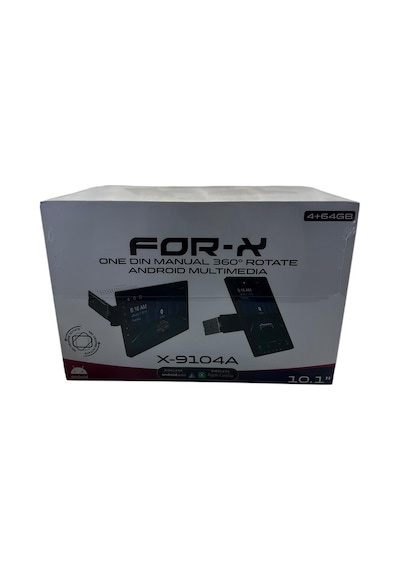 For-x 9104a 4-64 360 Derece Döner Kafa Android Profesyonel Her Araca Uyumlu Multimedya 10"