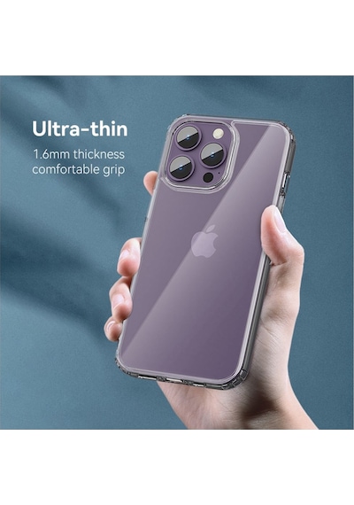 Rock Space Apple Uyumlu iPhone 14 Pro Max Kılıf Crystal Serisi Silikon - Şeffaf Şeffaf