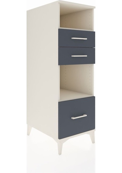 Kronos Dolap 2 Raflı 3 Çekmeceli 44x59x134 Aytaşı-antrasit Aytası