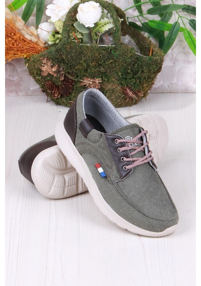 Fort Dks 020 Hafif Rahat Keten Sneaker Erkek Ayakkabı Yeşil