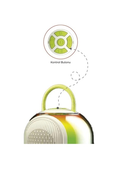 Bluetooth Hoparlör Çift Mikrofonlu Kablosuz Parti Speaker Beyaz
