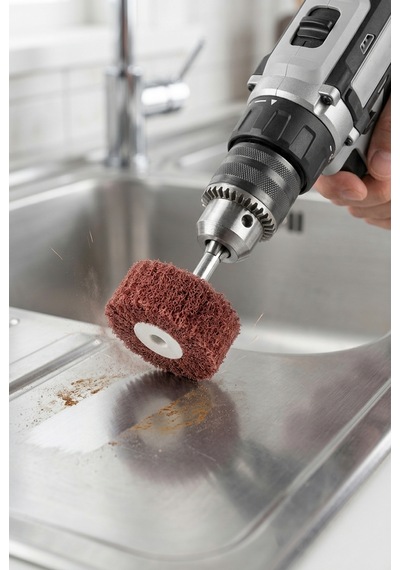 50x20 Mm Mop Ve Skoç Seti 2 Adet Matkap Ucu Temizleme Ve Parlatma Zımparası