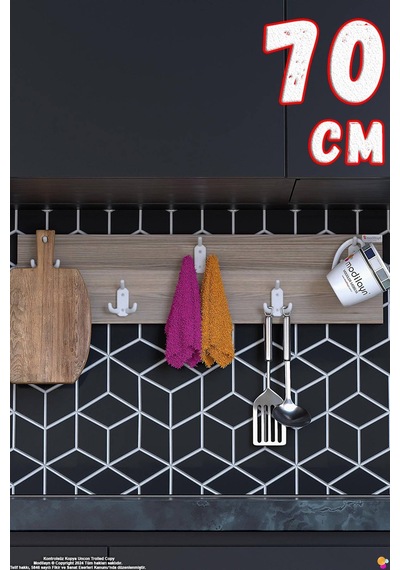 Geyik 15 Kancalı Mutfak Askısı 3'lü Set 66,4x9,6 Cm - Şık Tasgeyikm, Çok Amaçlı Düzenleyici Ve Yer Tasarrufu Beyaz