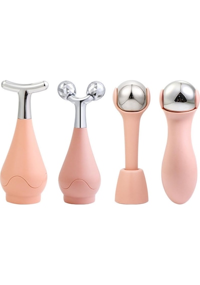 Face Yoga Gua Sha Yüz Masaj Buz Küresi Face Roller 4 Lü Set