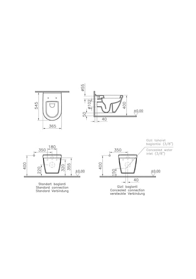VitrA S50 Asma Klozet 5618l003-0850