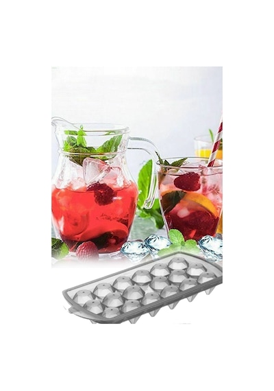 Elmas Şeklinde Pratik Buz Kalıbı 18 Bölmeli 2 Adet Plastik Diğer