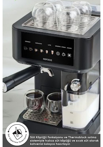 Karaca Mycaffe Barista S10 Espresso Latte Ve Cappuccino Makinesi