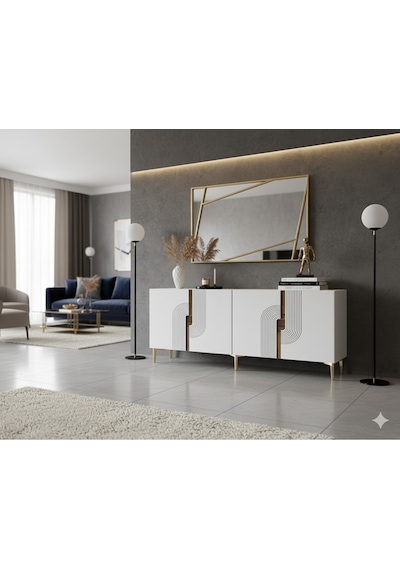Ka1804bg Meyra180 Konsol, Kahve Köşesi, Tv Sehpası Beyaz-gold 180cm Beyaz-gold Ka1804bg Meyra180 Konsol, Kahve Köşesi, Tv Sehpası Beyaz-gold 180cm Beyaz-gold