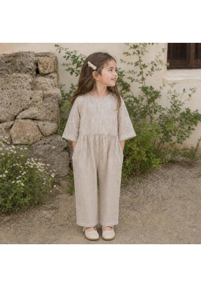 Bebe Çocuk Oversize Tulum Açık Bej