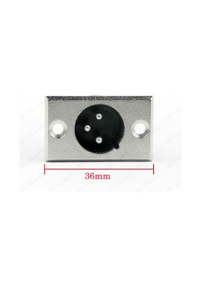 Panel Montajlı 3 Pin XLR Erkek Şase Konnektör