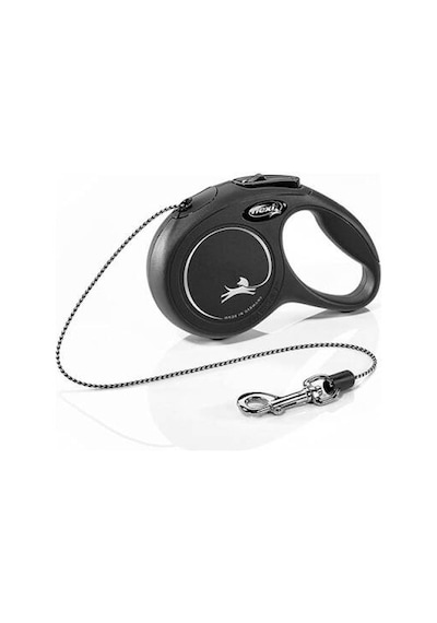 New Classic Otomatik İp Köpek Gezdirme Tasması Xsmall 3 Mt Siyah Çok Renkli