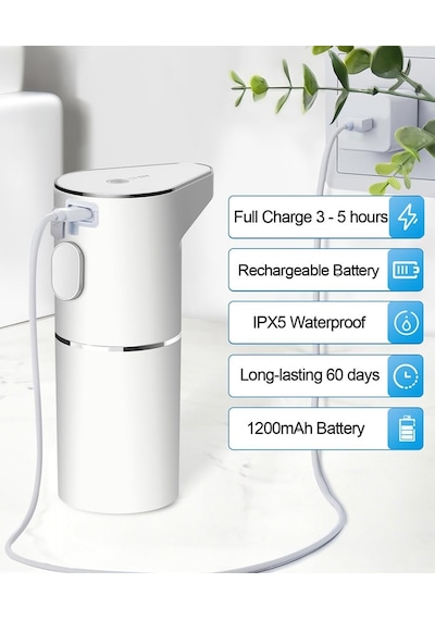Greentech Sensörlü Usb Şarjlı Köpük Sabunluk / Gt-sd01 Beyaz