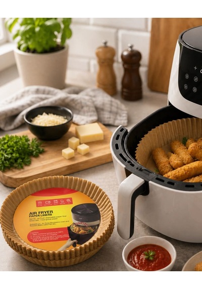 100 Parça Airfryer Kağıdı Tek Kullanımlık Temiz Pişirme Kağıdı