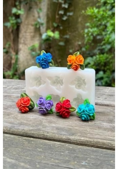 Gül Mini Altılı Silikon Mum Kalıbı Genel