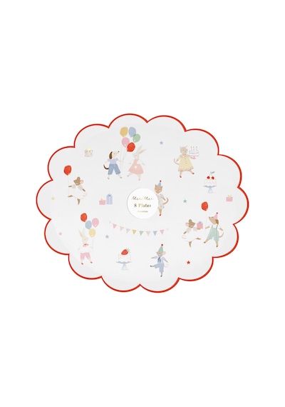 Meri Meri - Animal Friends Tabak- L - 8 Adet
