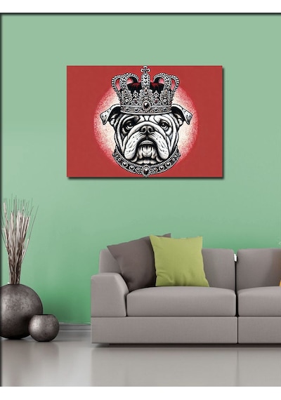 Kanvas Tablo Kraliyet Bulldog Portresi 100cmx140cm