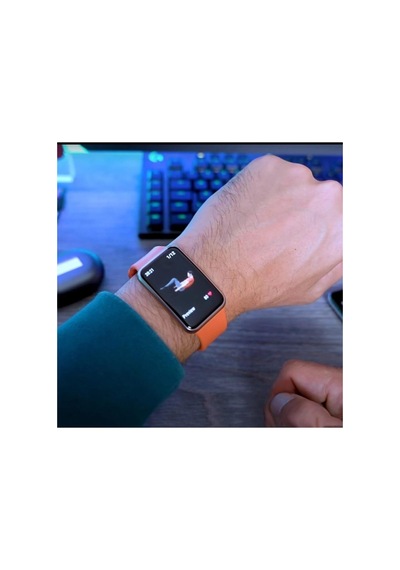 Huawei Fit Uyumlu Sport Design Jel Silikon Kordon, Orange