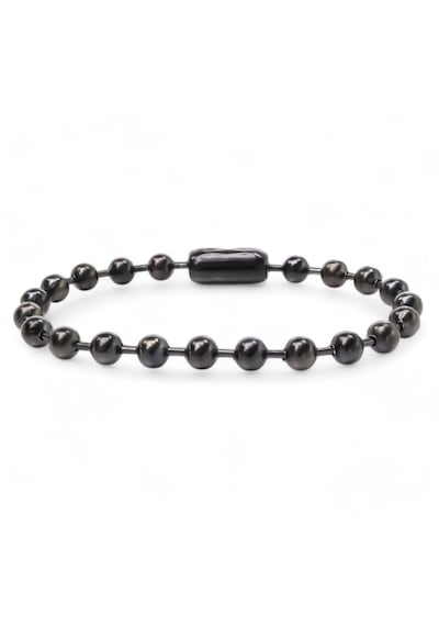 6mm Çelik Top Zincir Bileklik 89481 Siyah