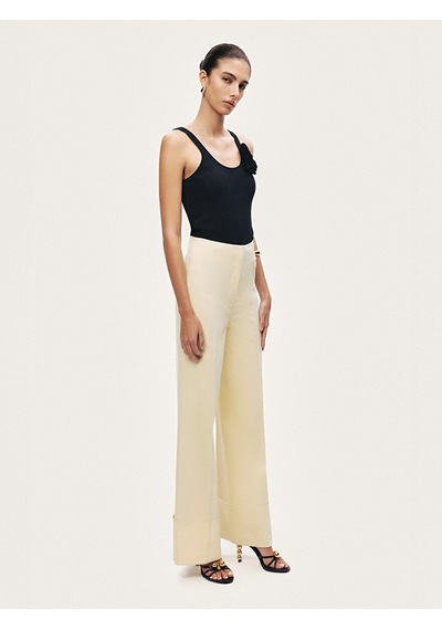 Nocturne Yüksek Bel Wide Leg Pantolon N26yn3483 Sarı