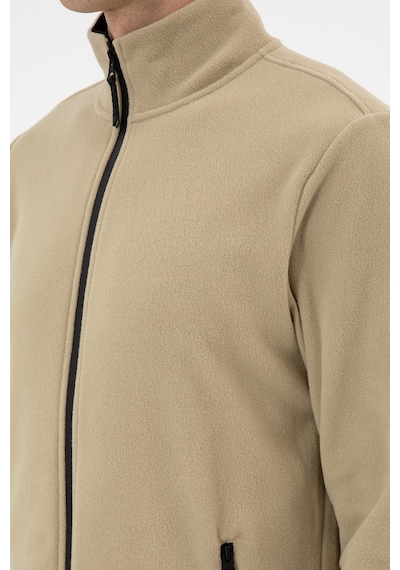 U.S. Polo Assn. Erkek Regular Fit Açık Haki Polar Örme Hırka 50313779-VR183