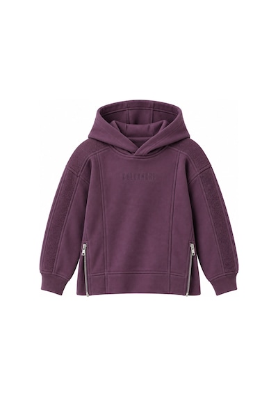 Luess Kız Çocuk Mürdüm Kapüşonlu Fermuar Detaylı Sweatshirt Mor