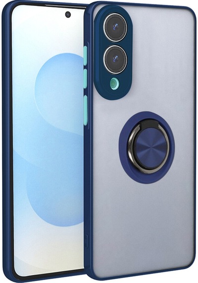 Samsung Galaxy S25 Edge İçin Kamera Korumalı Yüzüklü Kılıf - Leke Tutmaz Mat Ve Dayanıklı Yapı