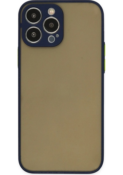 Gld-spt- Newface Apple Uyumlu iPhone 14 Pro Max Kılıf Montreal Silikon Kapak - Lacivert