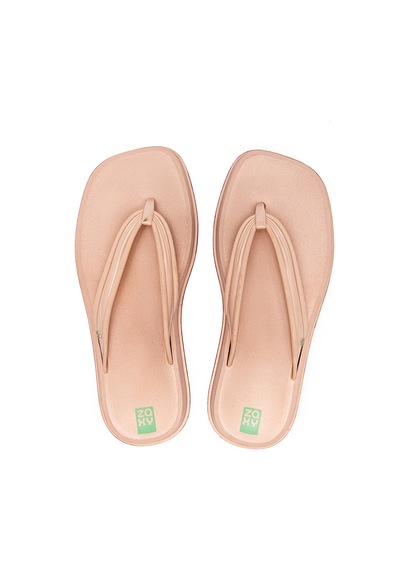 Zaxy Atemporal Flatform Kadın Parmak Arası Terlik Pudra 35/42 Siyah