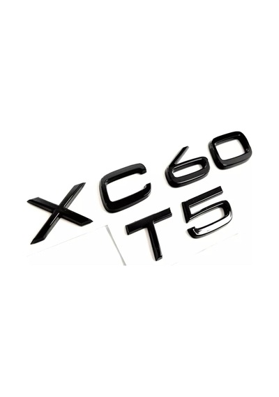 Volvo Xc60 Ve T5 Piano Black Bagaj Yazısı Seti 2'li 3m 3d Abs
