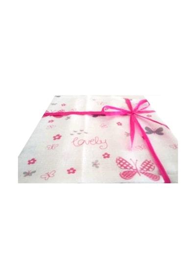 Müslin Çok Amaçlı Bebek Battaniyesi, Kundak, Emzirme, Alt Bezi, 80x80cm Pembe