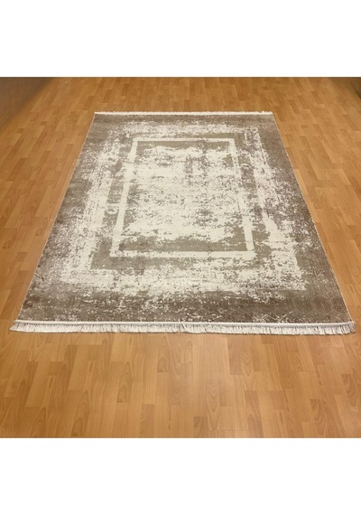 Çerçeve Tasarımlı 200 X 300 Yün Halı Gri