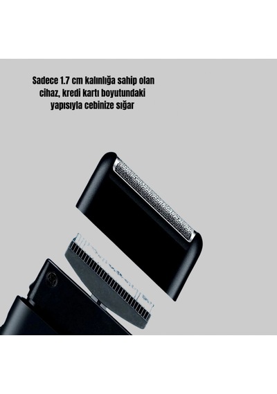 Ultra İnce Çift Başlıklı Elektrikli Tıraş Makinesi Usb Şarjlı Kompakt Tasarım